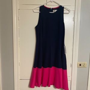 Beautiful navy and hot pink color block dress from Nordstrom’s.  Tags still on.